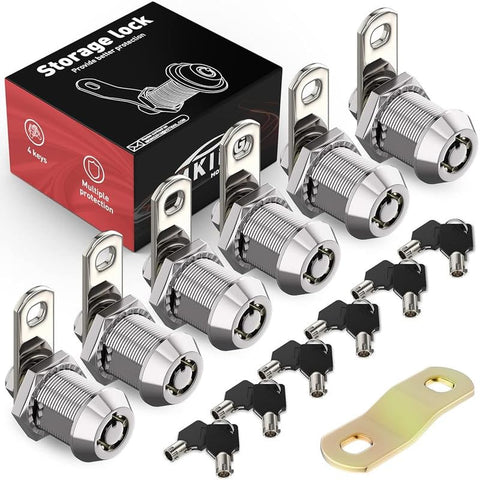MKING 6-pack 90 cam lock 7/8 in with durable zinc alloy body for secure panels.