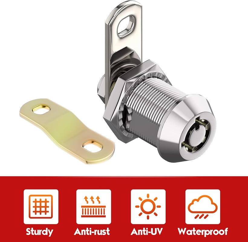 Cam lock core with anti-theft tech ensures reliable cabinet and toolbox security.
