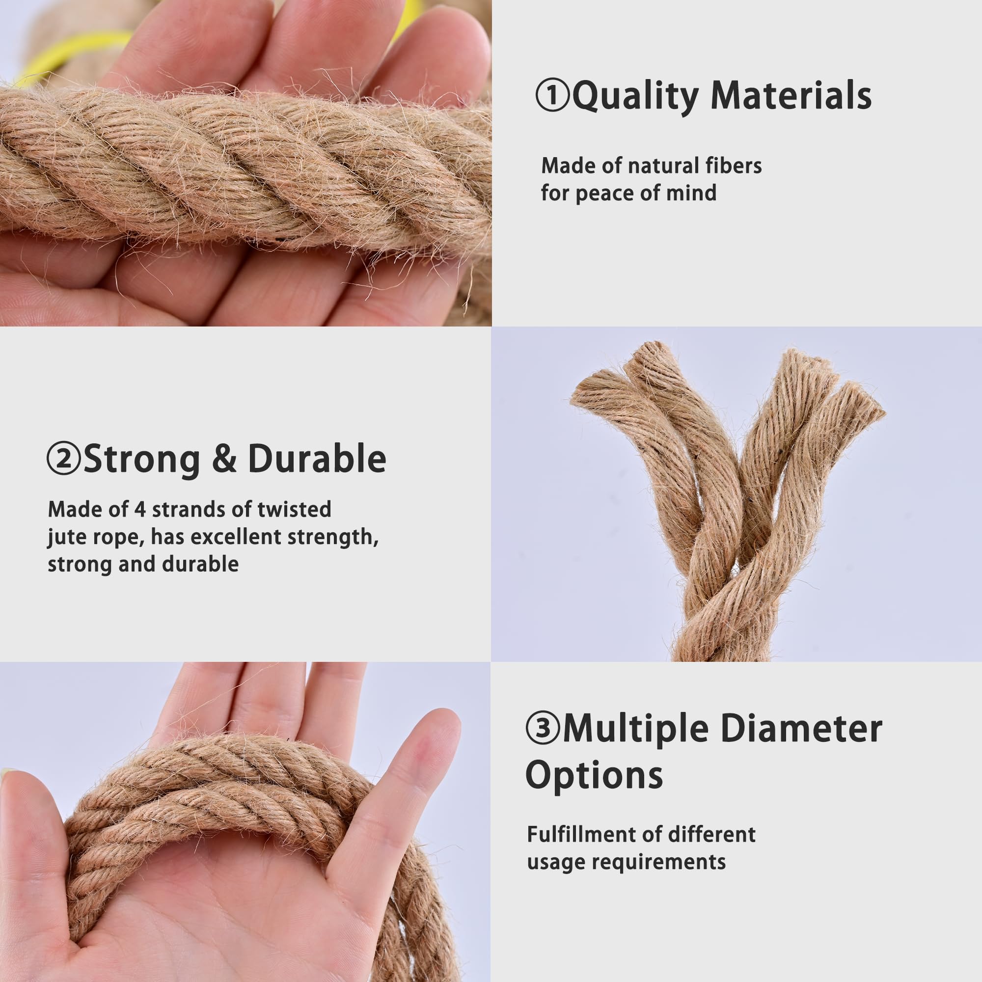 MKMJ jute rope suitable for indoor and outdoor use on DIY projects