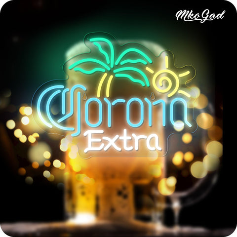 MkoGad beer neon LED sign provides welcoming glow for bars and man caves.