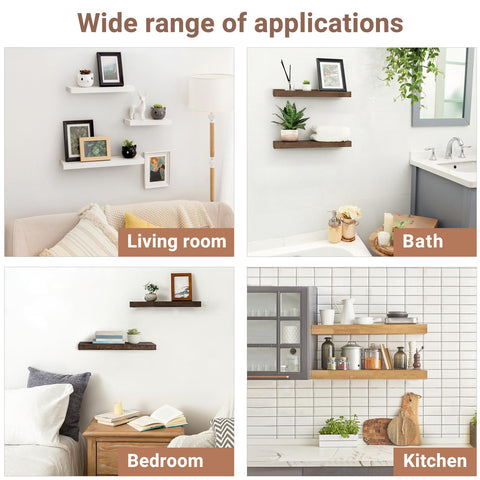 Mkono hidden L bracket for easy DIY floating shelf installation.