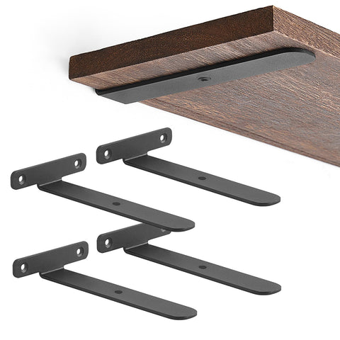 Mkono hidden L-bracket 6in design provides clean floating shelves with strong support.