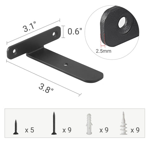Mkono rustic industrial brackets enhance wall decor while saving space.