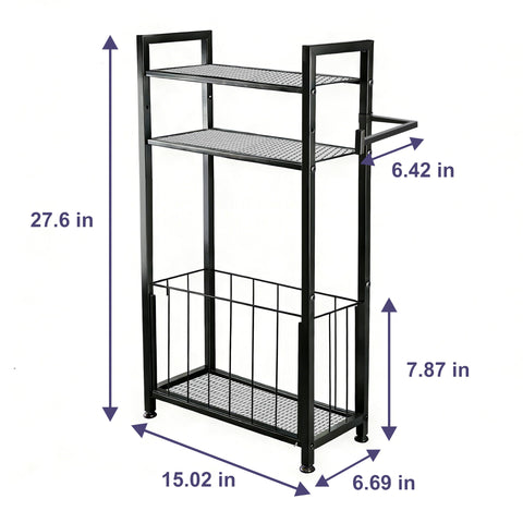MKRBJ toilet-paper-holder multi-shelf keeps wipes, devices, and decor within reach.