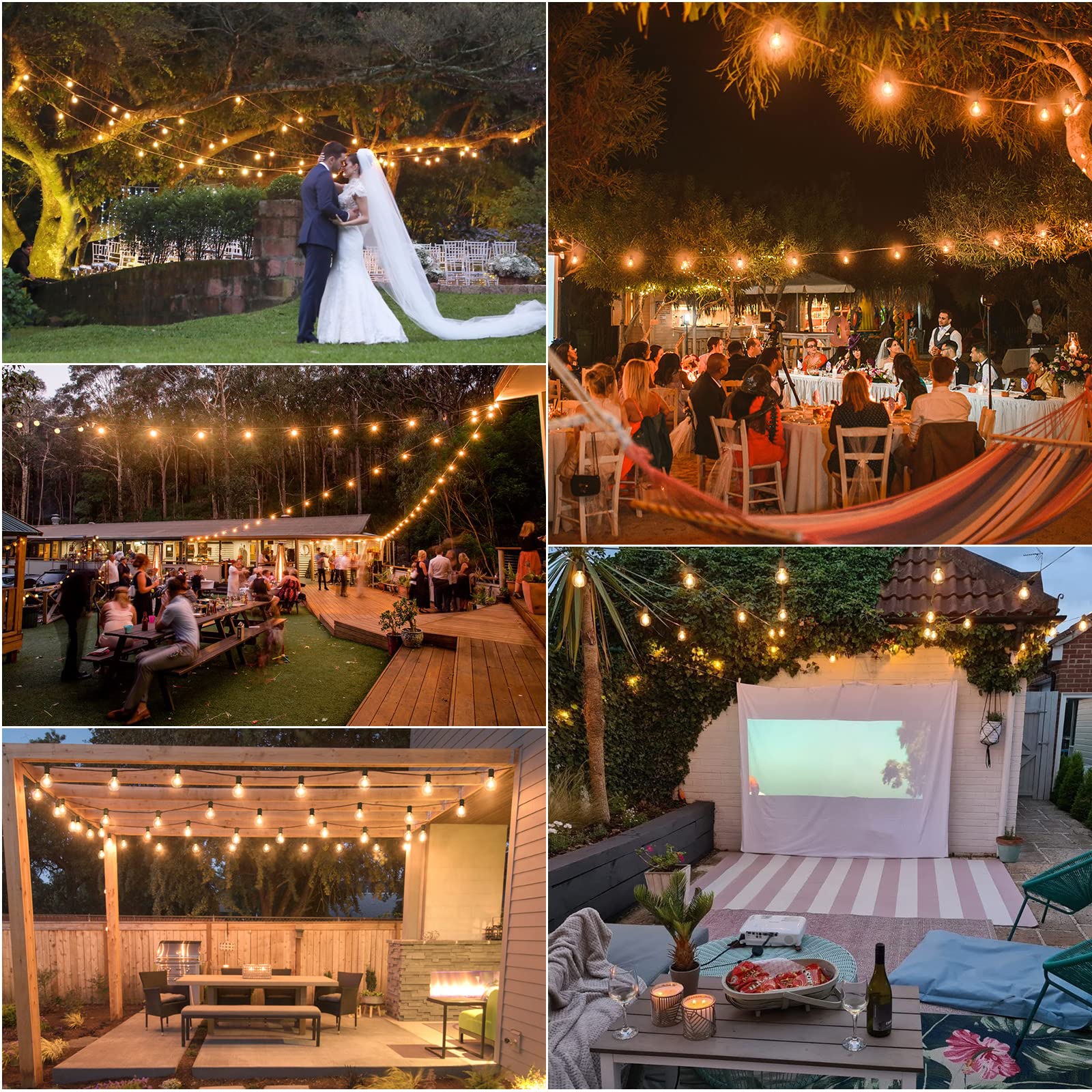 Mlambert 50ft light set ideal for outdoor parties and cozy evenings.