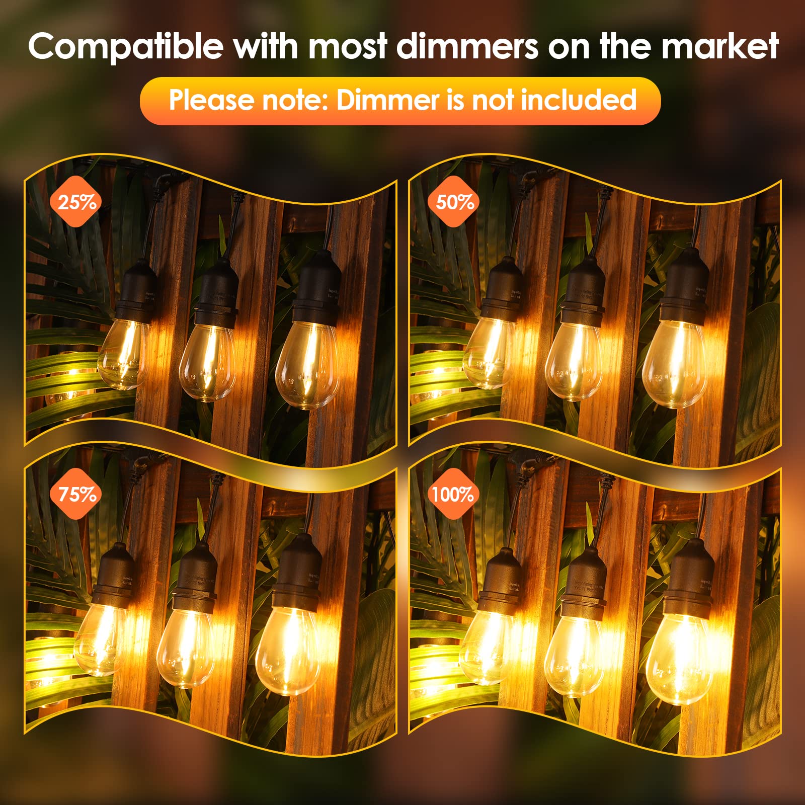 Mlambert warm glow LED string lights offer inviting evenings outdoors.