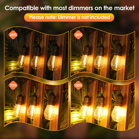 Mlambert warm glow LED string lights offer inviting evenings outdoors.