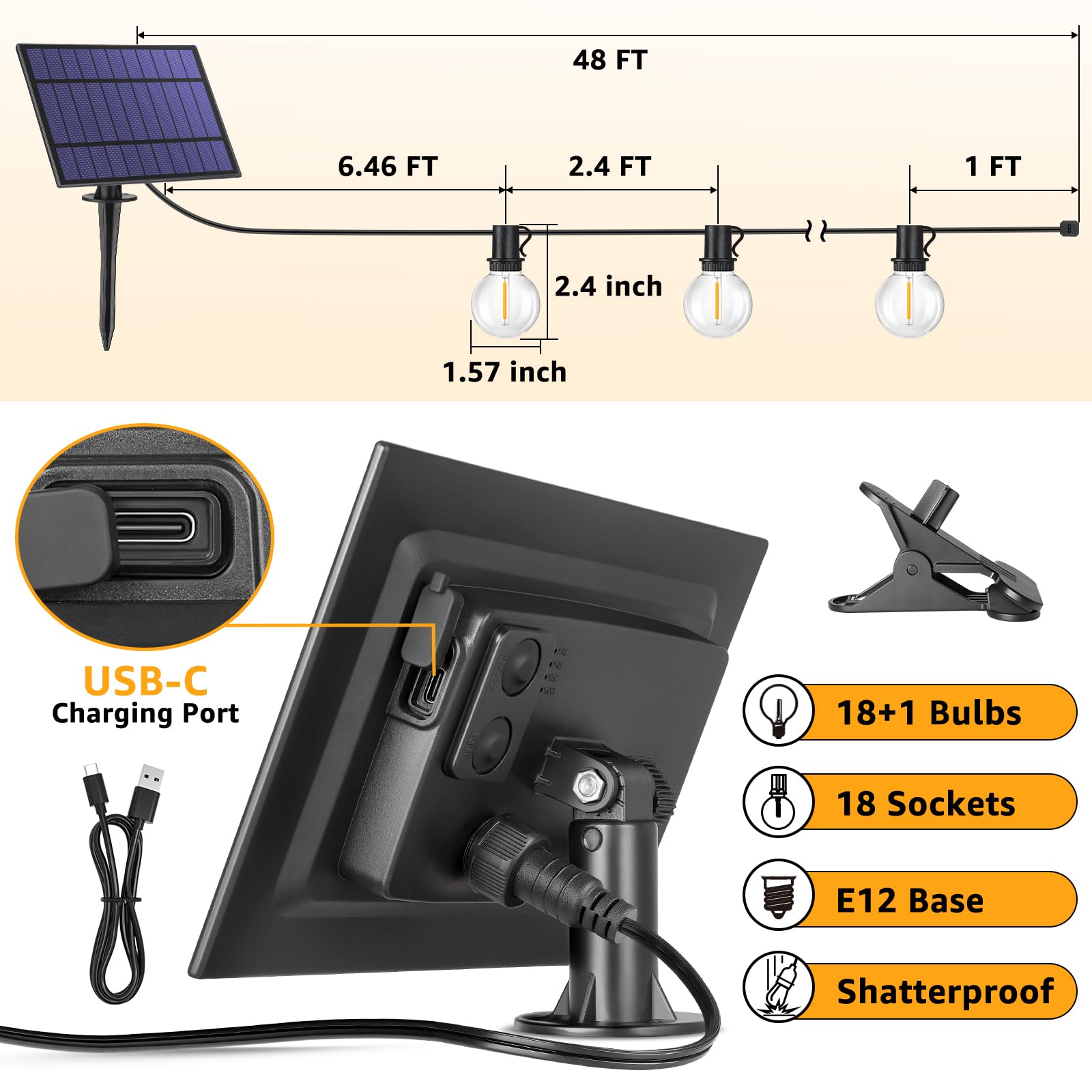 Mlambert durable G40 bulbs deliver clear, shatterproof brightness.