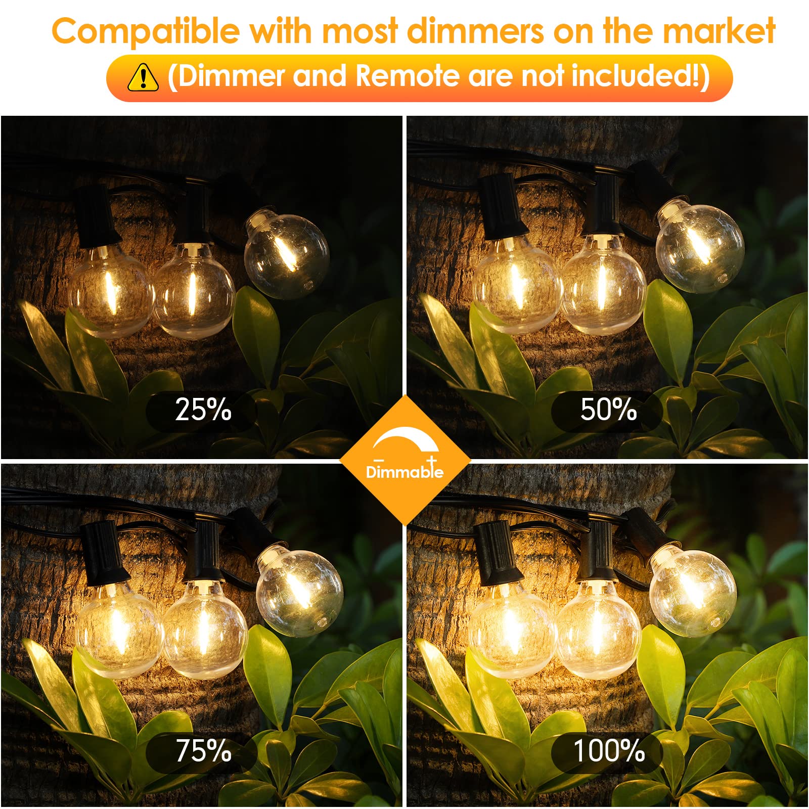 Mlambert end-to-end connectable strings let you cover larger outdoor spaces.