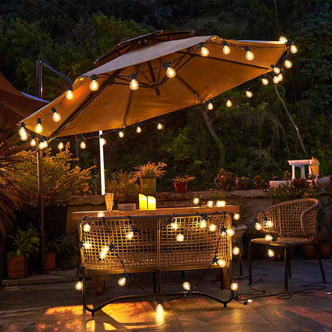 Mlambert G40 globe bulbs with spare set ensure uninterrupted lighting at gatherings.