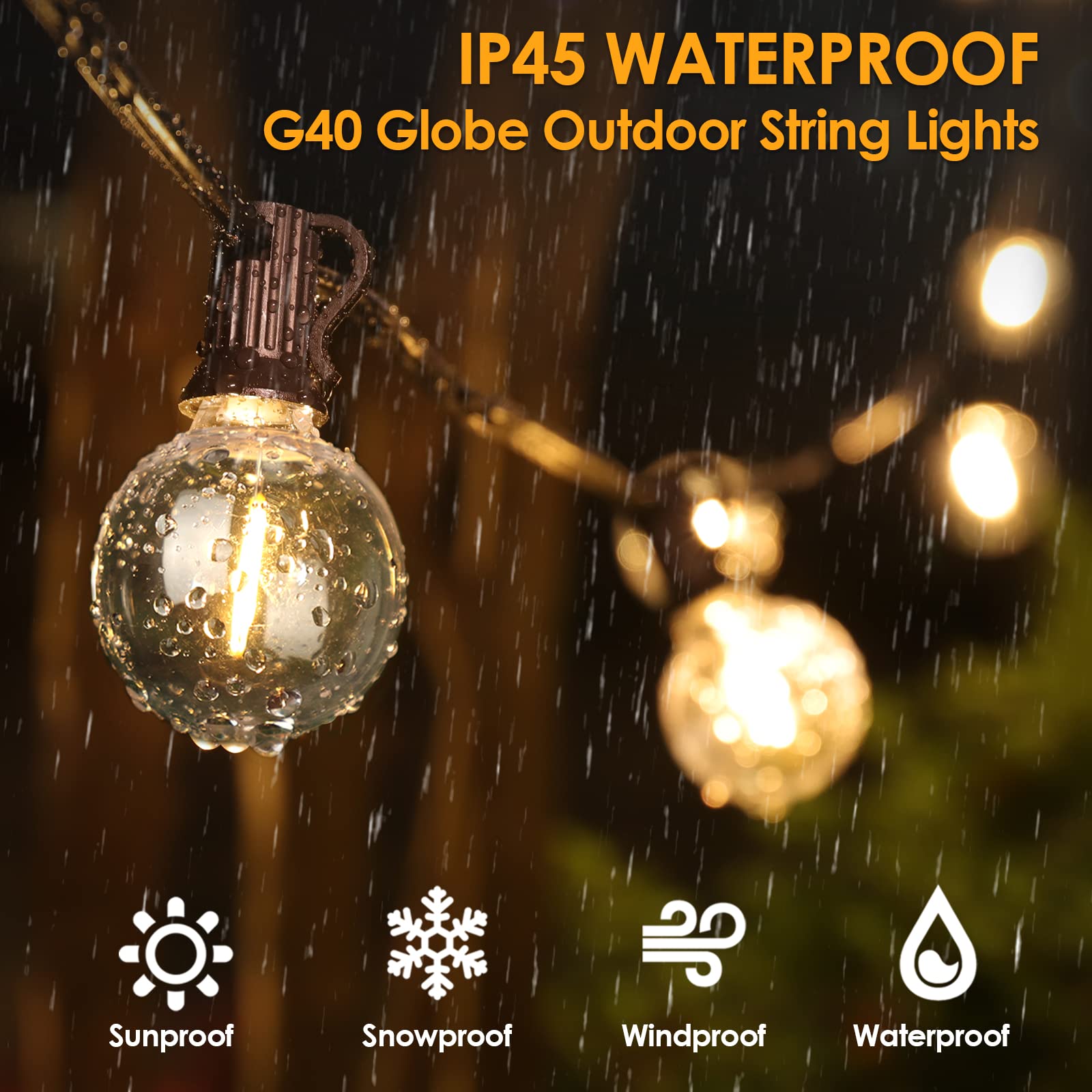 Mlambert IP45 weatherproof and shatterproof design withstands rain and sun.