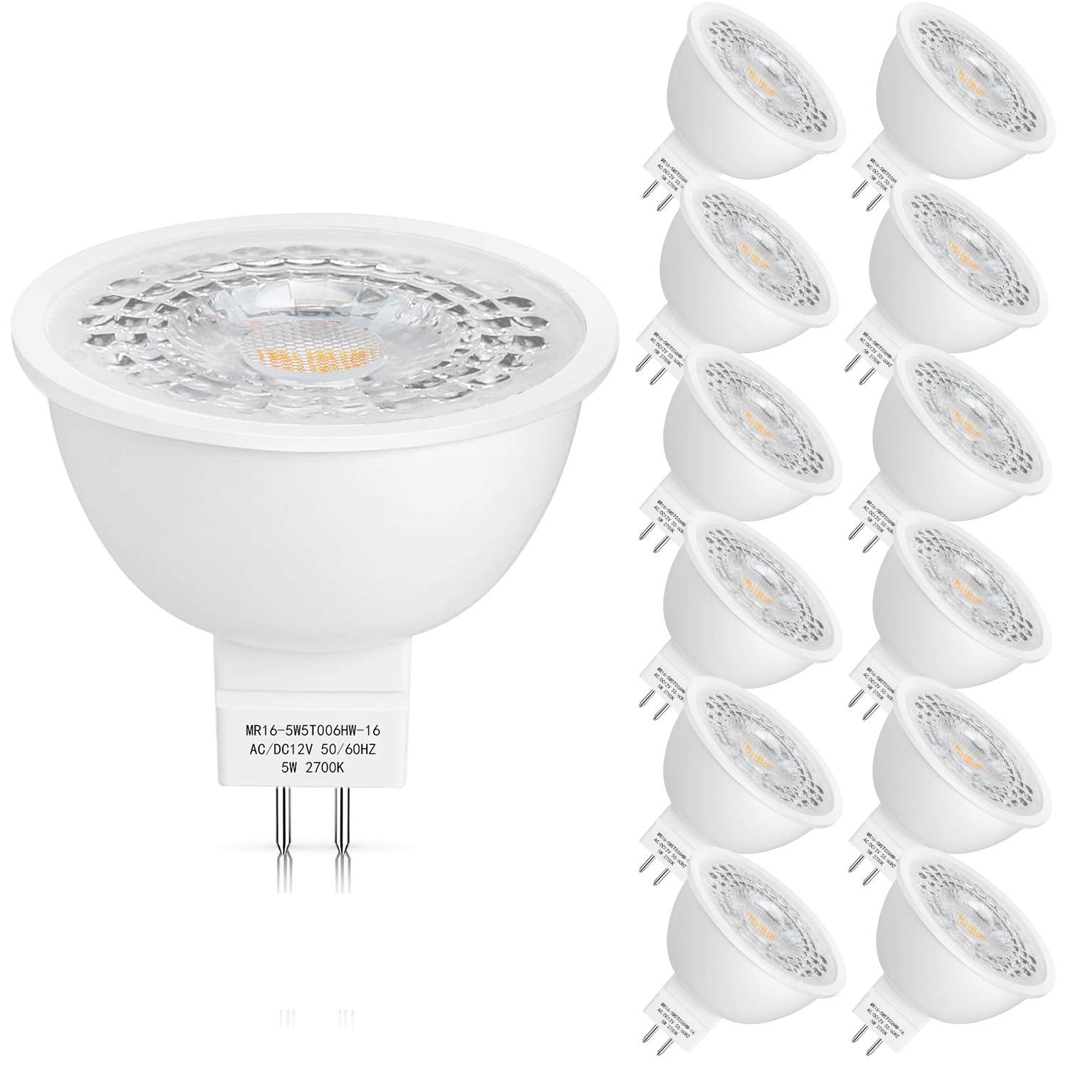 Mlambert MR16 LED bulb in a 12V spotlight for landscape accents and energy efficiency.
