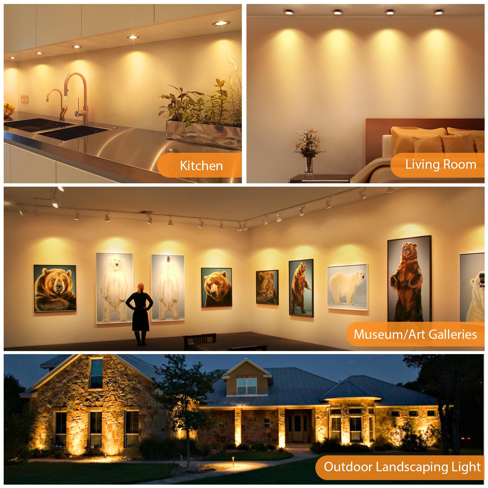 Mlambert MR16 LED bulbs with easy installation for GU5.3 fixtures.