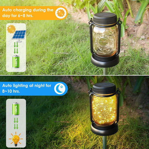 Mlambert lantern on stake lights pathways safely for garden detail