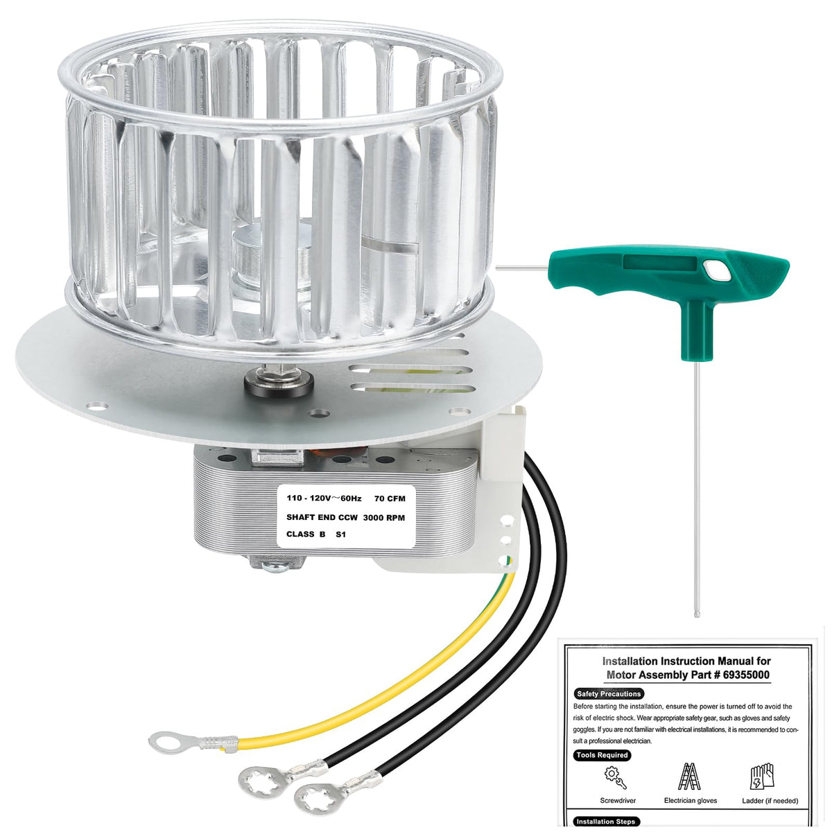 MLDWH replacement heat motor assembly for 9012 with easy install and improved airflow