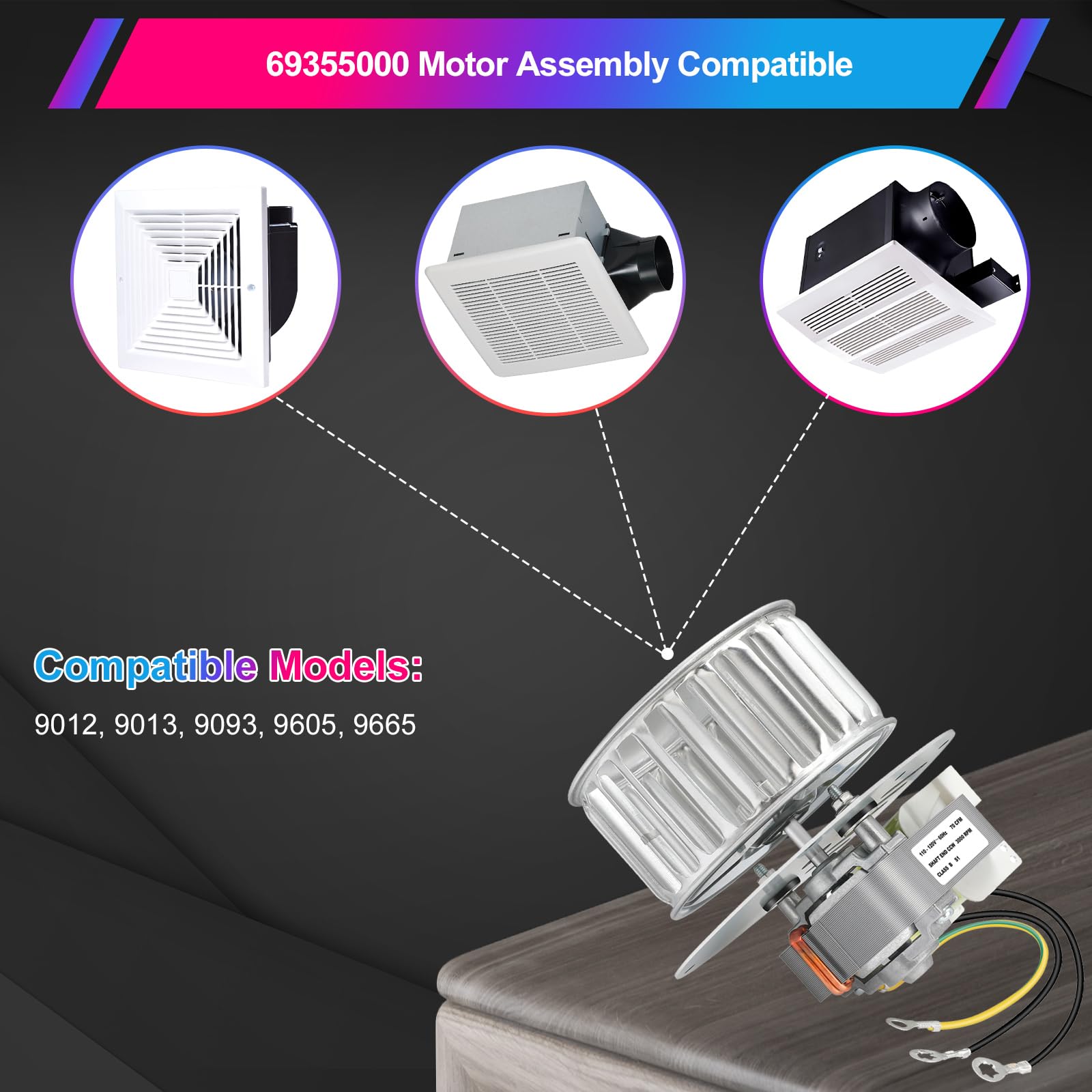 MLDWH replacement heat motor assembly for 9013 ensures steady airflow and quick swap