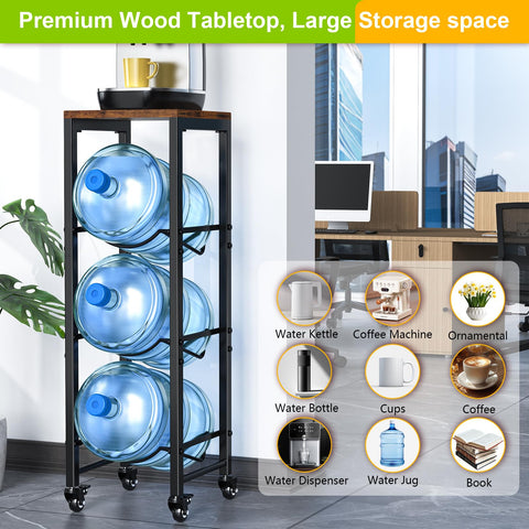 Mlinavn 3-tier rack top shelf view shows MDF surface for cups or plants