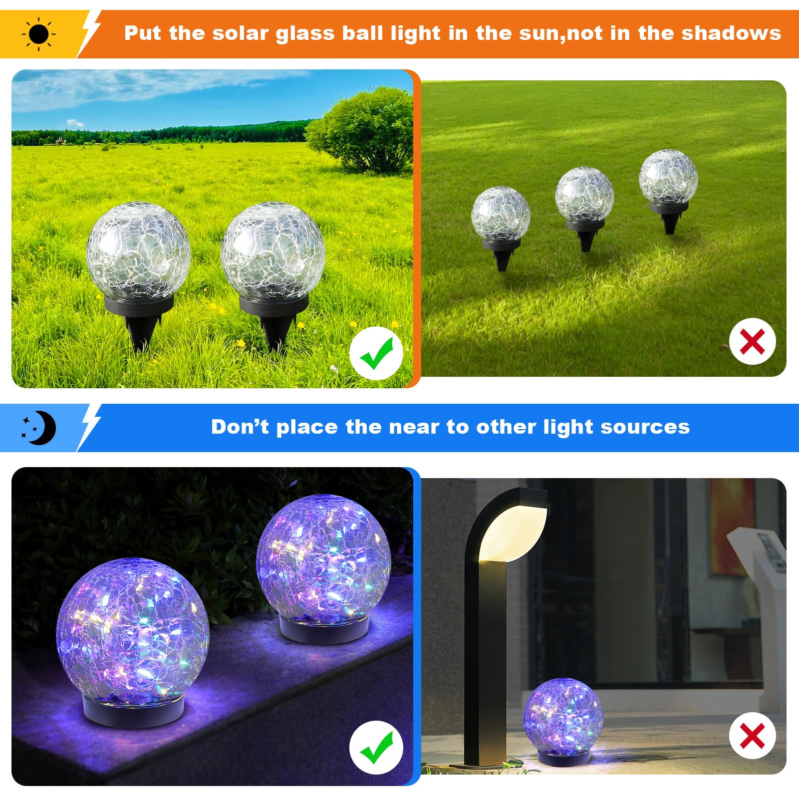 Long-lasting 600mAh battery supports extended night hours for MLKNK globe lights.