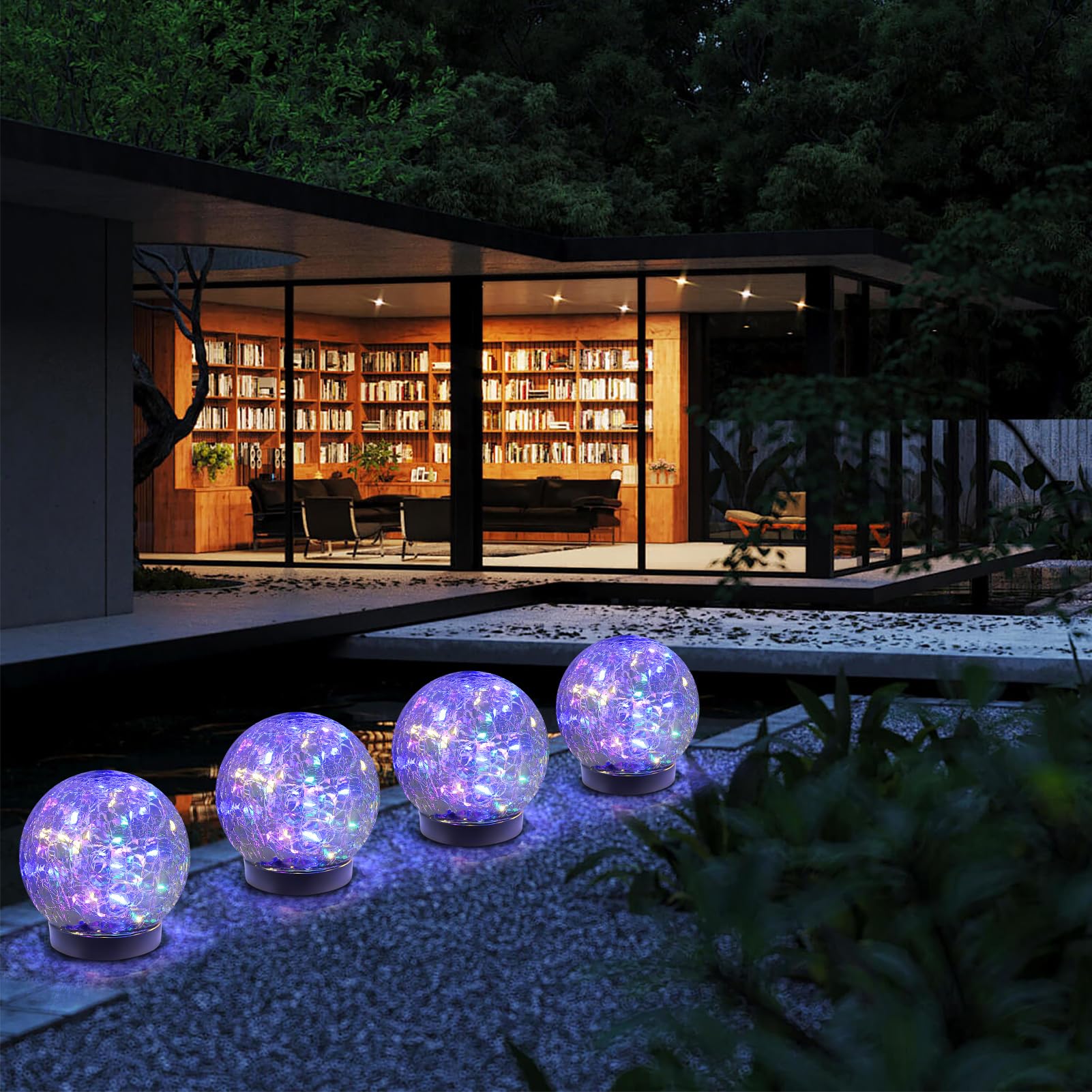 Versatile garden decor for lawn, yard, and patio with MLKNK globe lights.
