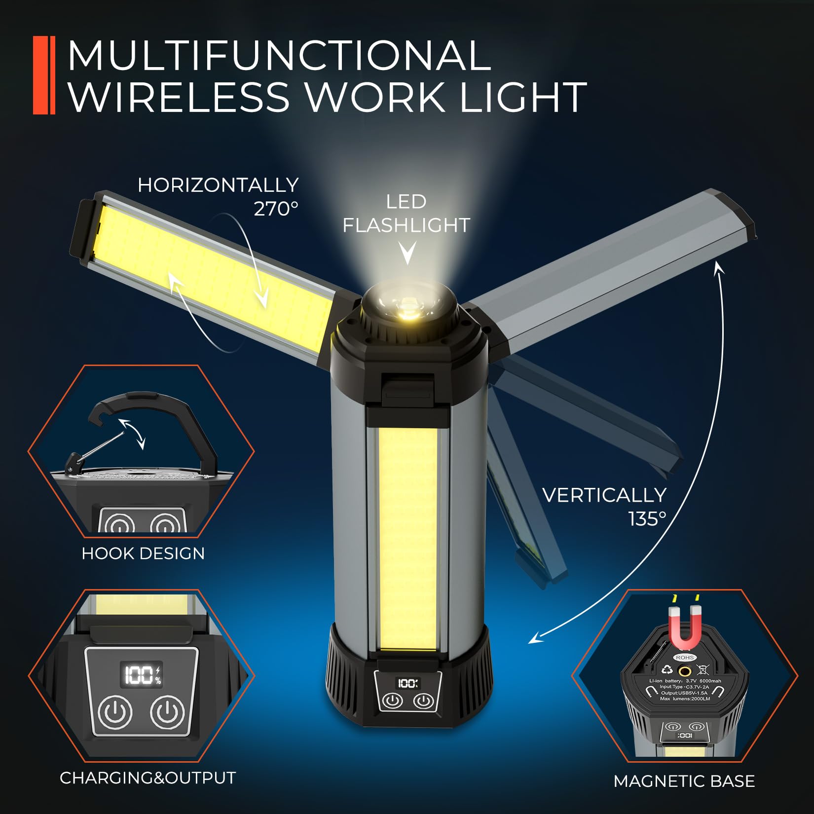 Mlogiroa outdoor lighting solution ideal for camping and repairs.