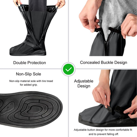MLUUHK durable waterproof material shields footwear from rain, mud, and snow.