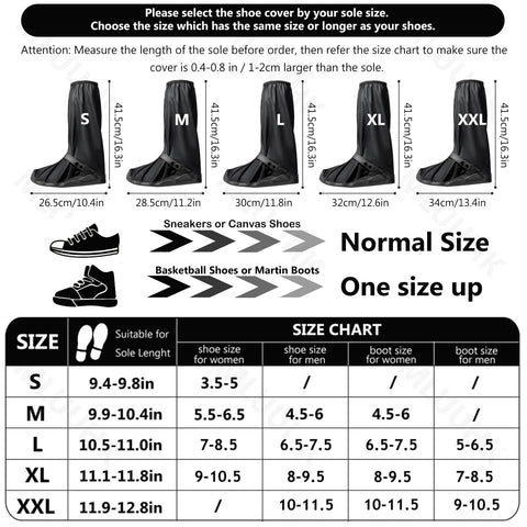 MLUUHK elastic-top design ensures a secure, waterproof fit across shoes.