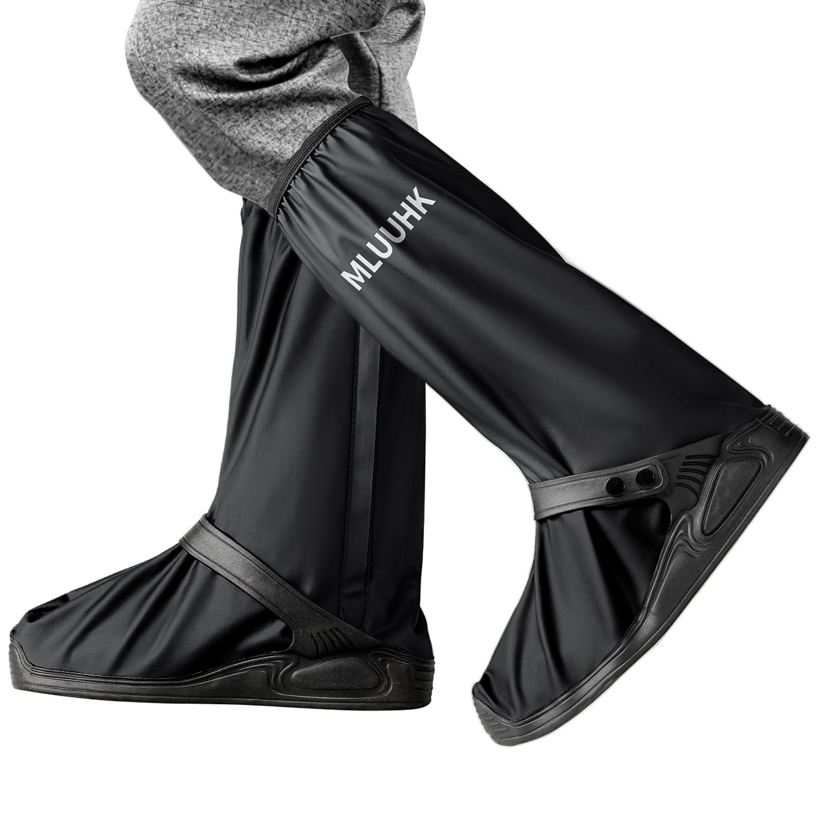 MLUUHK rain shoe covers provide full-length protection to keep shoes dry.