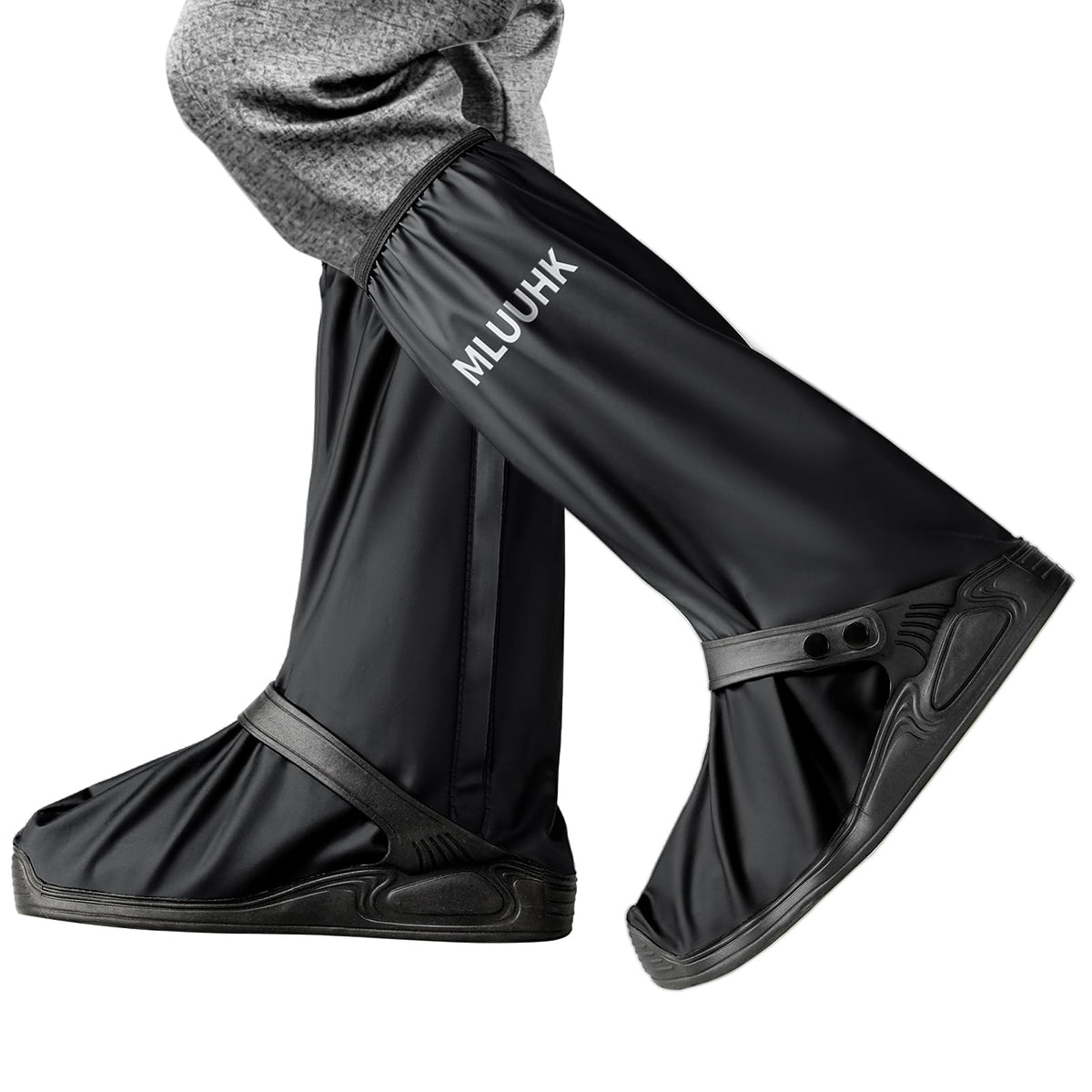 MLUUHK rain shoe covers provide full-length protection to keep shoes dry.