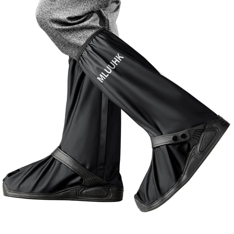 MLUUHK rain shoe covers provide full-length protection to keep shoes dry.