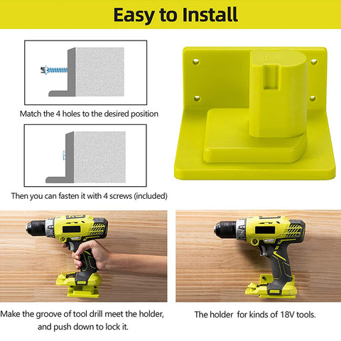 MLYNZXJSY tool holder-abs-plastic-construction durable, sturdy, long-lasting mount.