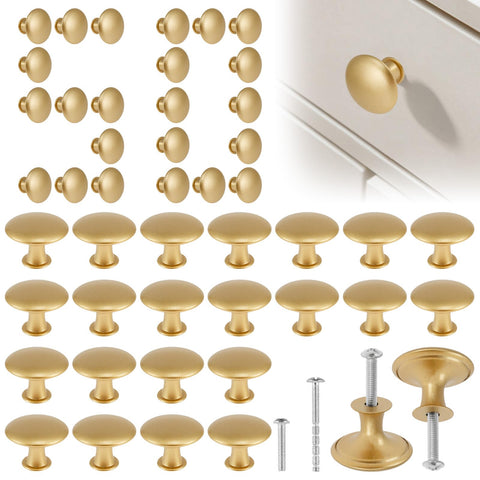 MLYNZXJSY gold round cabinet knob on a modern cabinet, rustproof and durable.