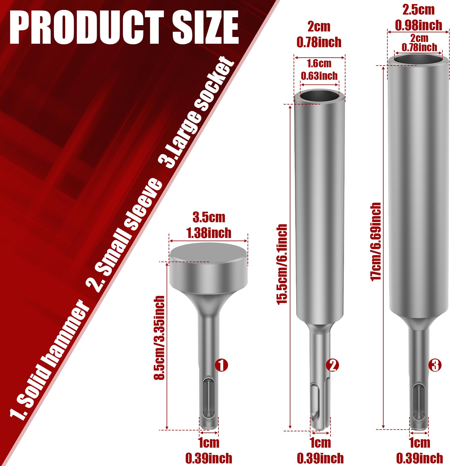 MLYNZXJSY one-piece ground rod driver in chrome-vanadium steel boosts durability.