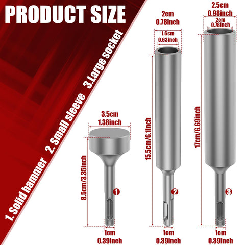 MLYNZXJSY one-piece ground rod driver in chrome-vanadium steel boosts durability.