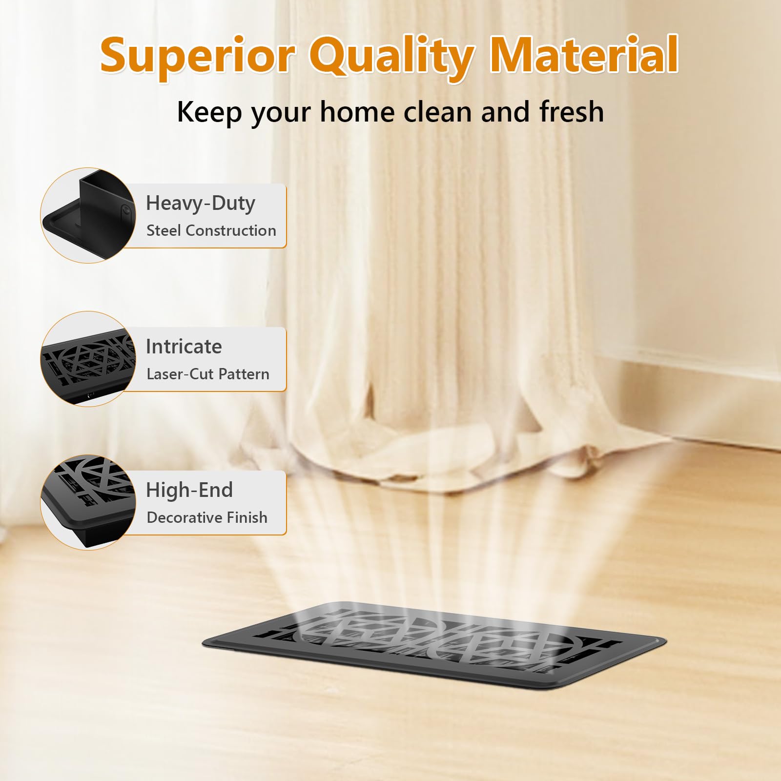 MMFSF edge-folding design creates seamless floor fit and reduces trip hazards.