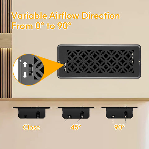 MMFSF floor vent cover 4x12 rust-proof finish close-up resists corrosion