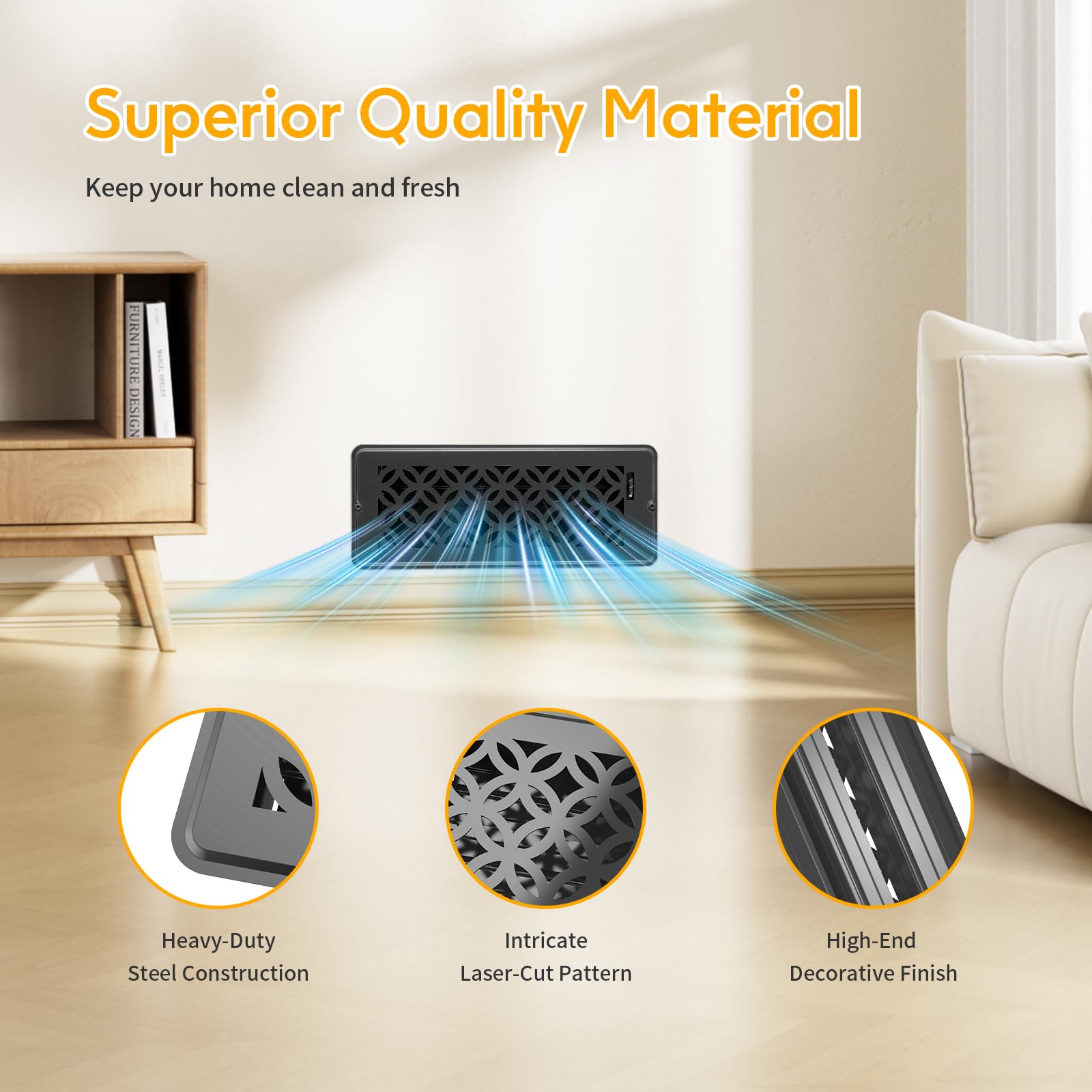 MMFSF floor vent cover 4x12 walkable steel design for high-traffic areas