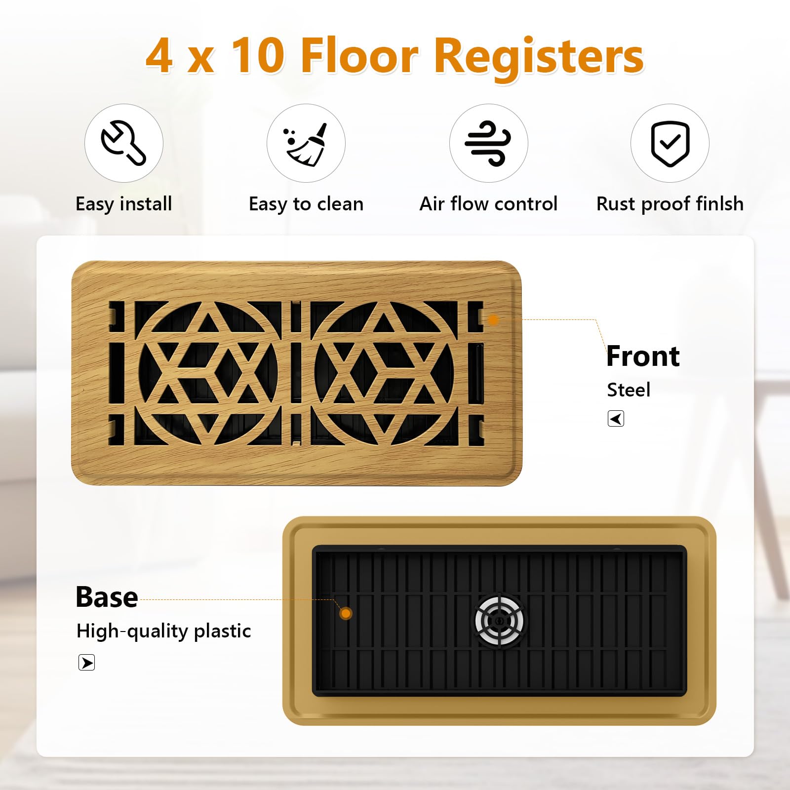 MMFSF walkable steel vent cover supports foot traffic while maintaining airflow control.