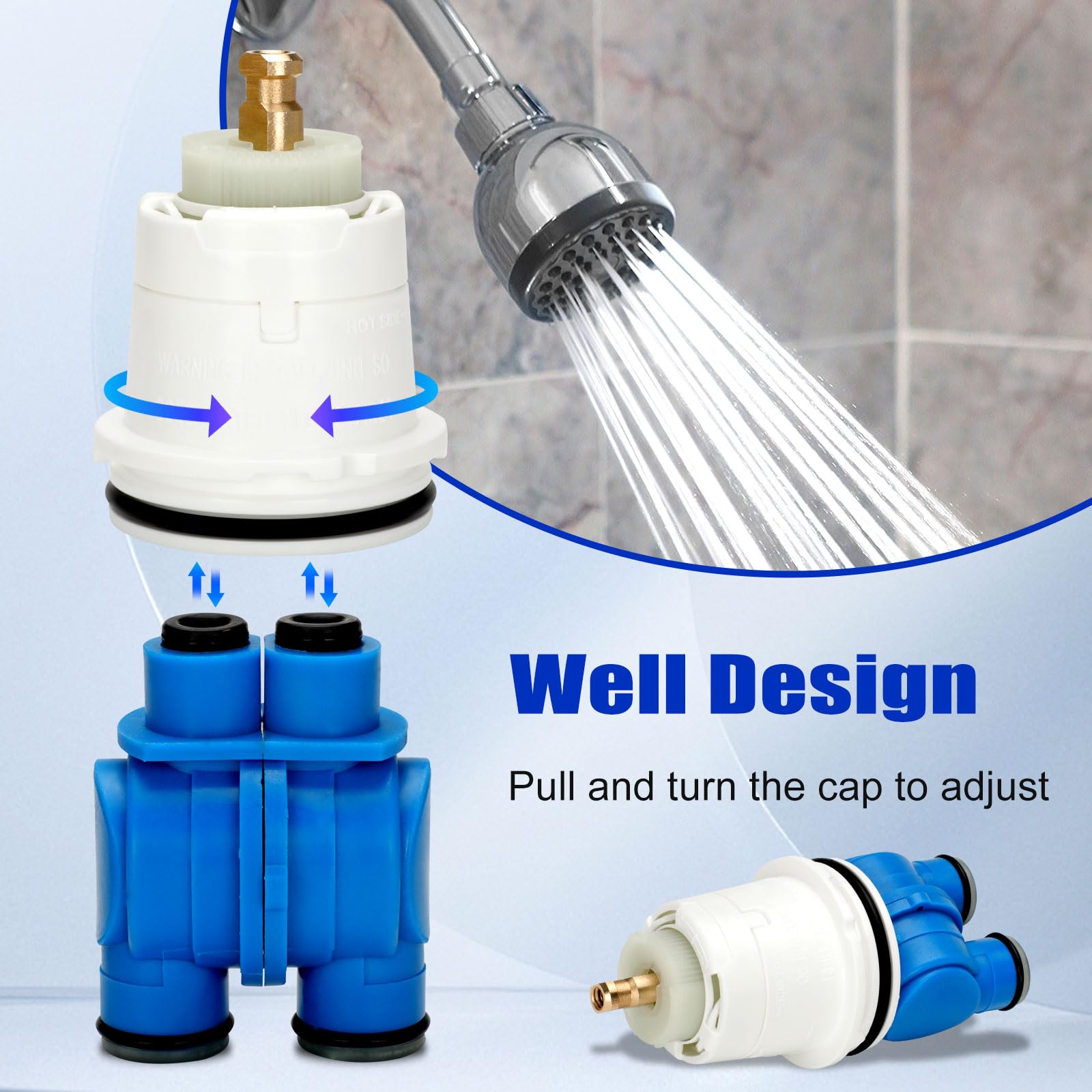 MMotico temperature stability control suggests safer shower experiences.