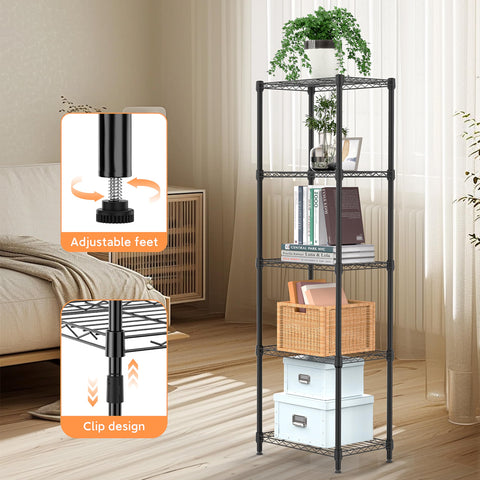 M MZG 5 Tiers Shelf in kitchen and garage scenarios for versatile storage