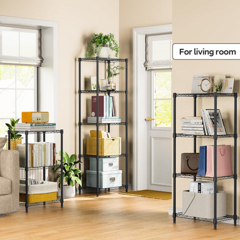 M MZG 5 Tiers Shelf side view highlights compact footprint for tight spaces