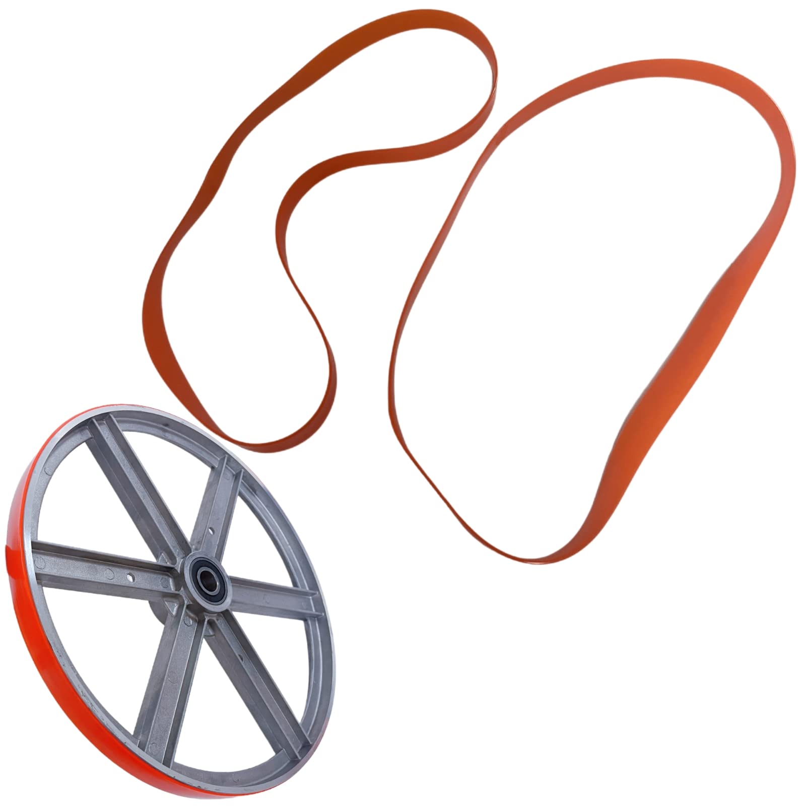 MNYCPB urethane band saw tires fitted on a wheel for durable, precise performance.