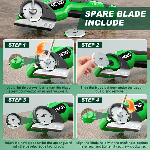 MOAOO Cardboard Cutter kit includes blades and USB cable
