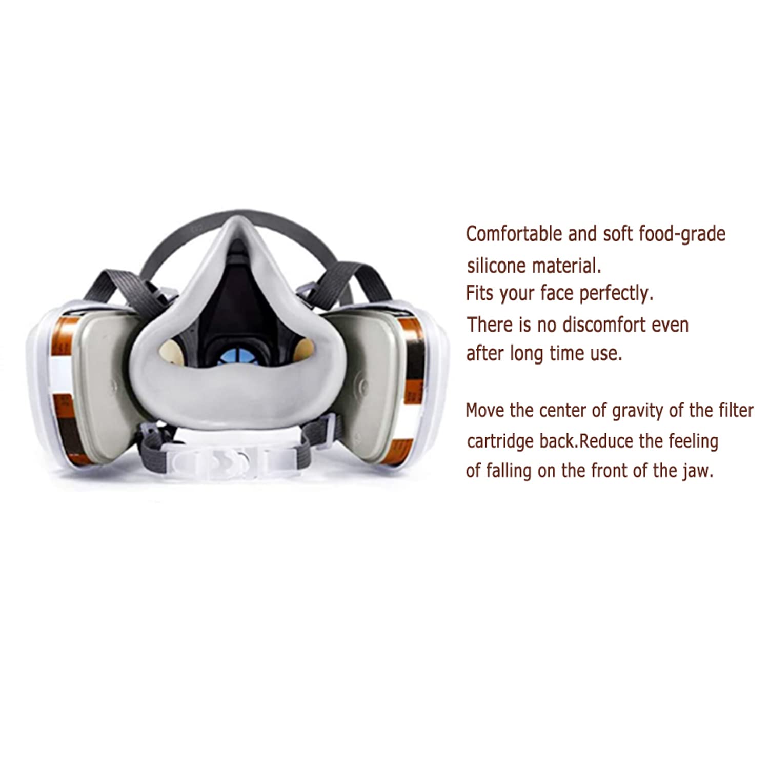 MOARON half-face cover set compatible with 6000 and FF-400 cartridges for versatile use.