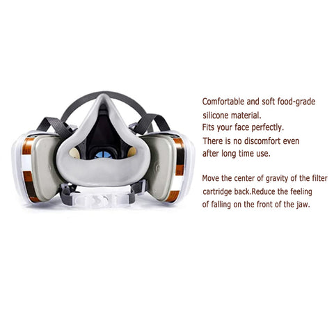 MOARON half-face cover set compatible with 6000 and FF-400 cartridges for versatile use.