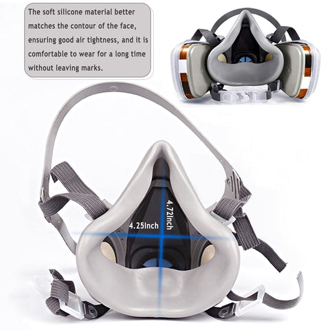 MOARON half-face cover set front view showing filter port compatibility for adjustable protection.