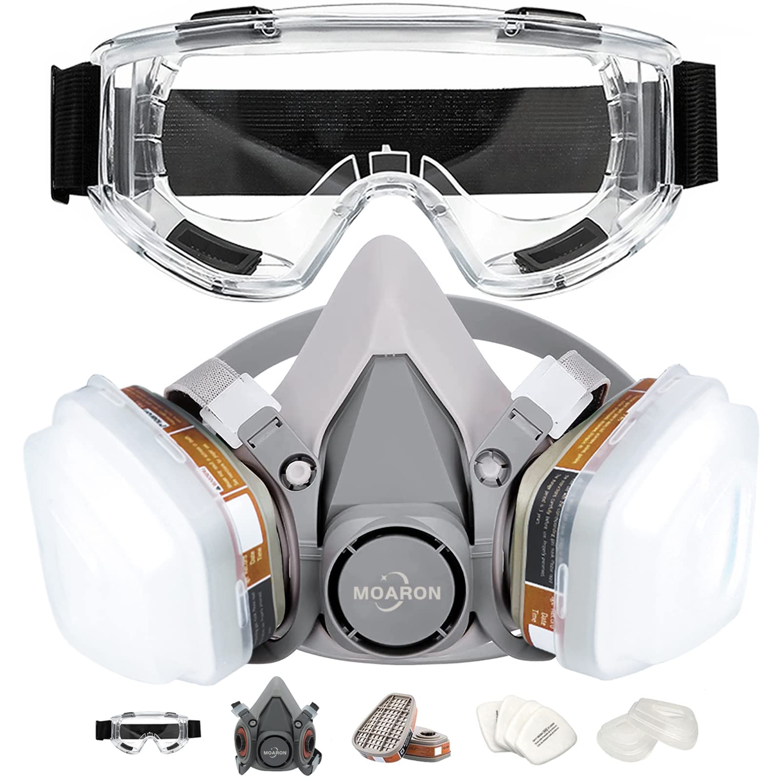 MOARON half-face cover set side view offering comfortable fit for painting tasks.