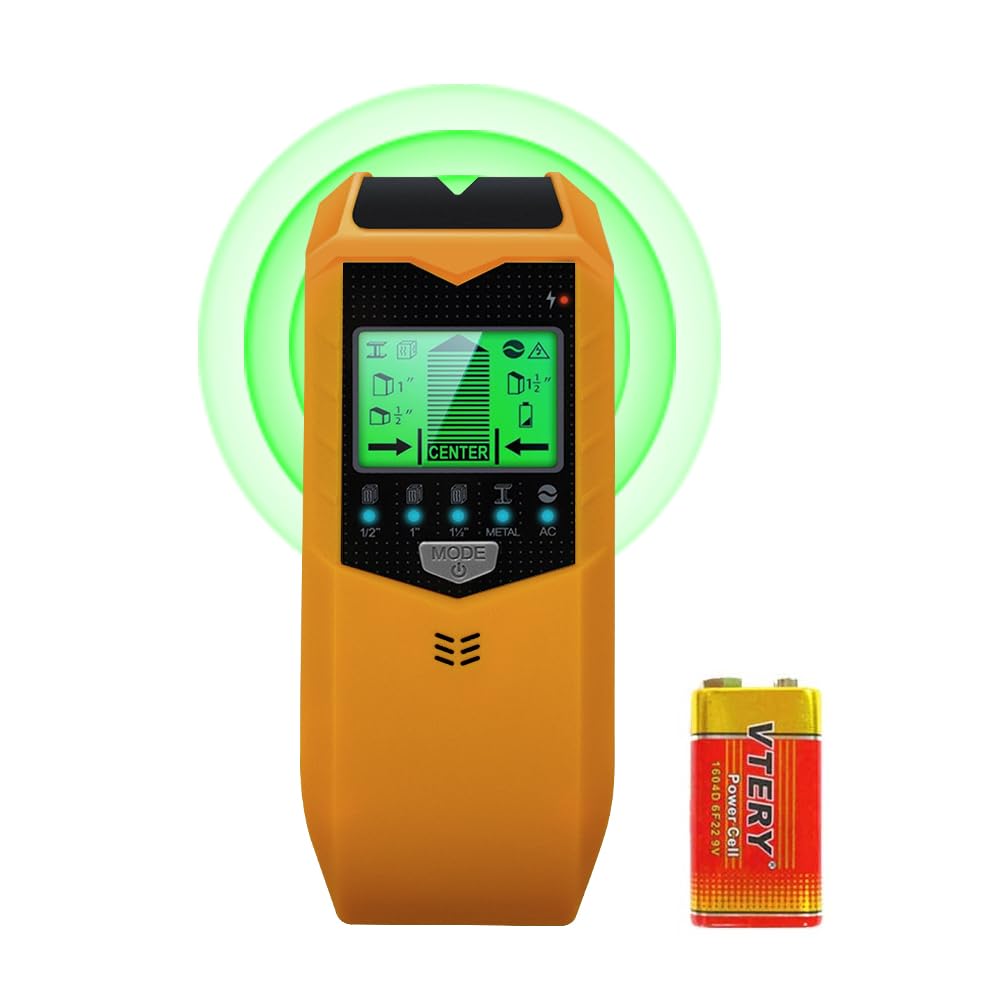 MOCITA Stud Finder with LCD display shows precise edge and center location for quick mounting.