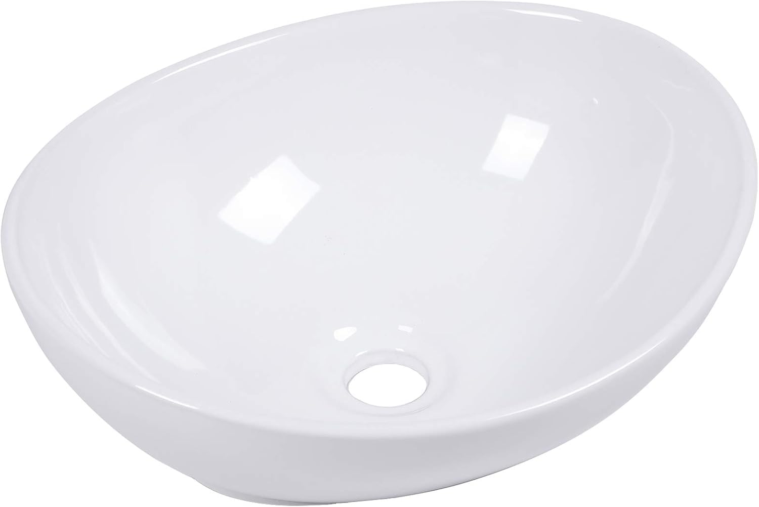 Mocoloo oval sink countertop mount demonstrating simple vessel installation