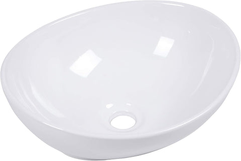Mocoloo oval sink countertop mount demonstrating simple vessel installation