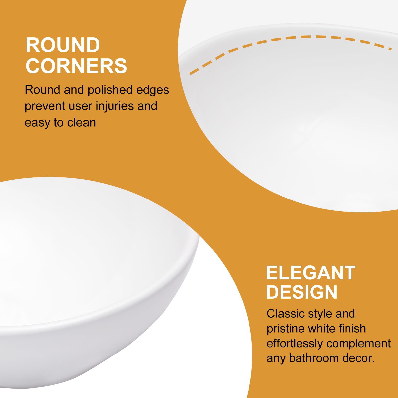Mocoloo oval sink easy-cleaning surface supports regular maintenance